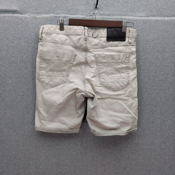 William Rast Mens Distressed Denim Shorts Light Wash Size 32 Actual 34 - Picture 6 of 12